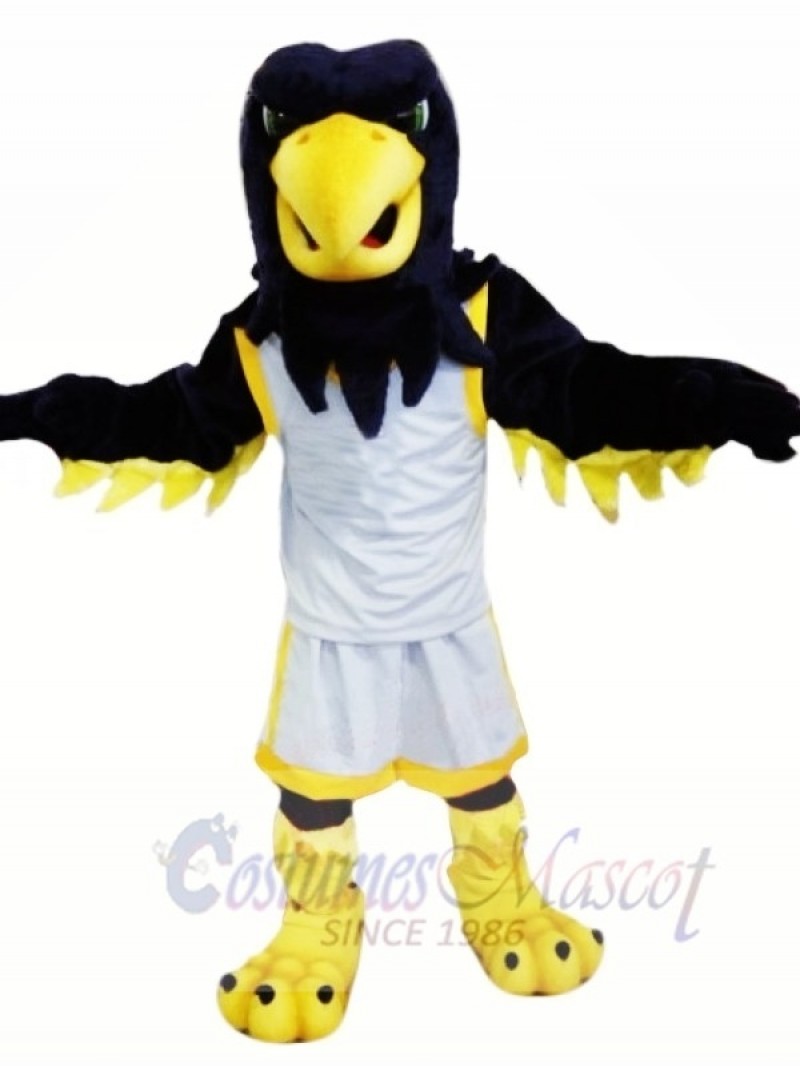 Black Eagle with White Suit Mascot Costumes Animal