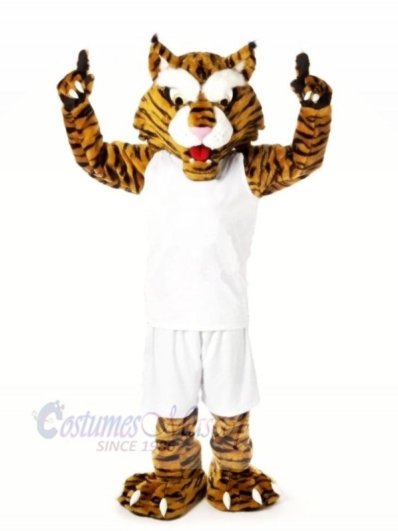 Strong Wildcats with White Suit Mascot Costumes