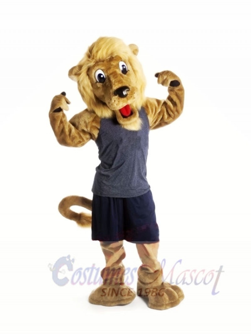 Handsome Brown Lion Mascot Costumes Animal