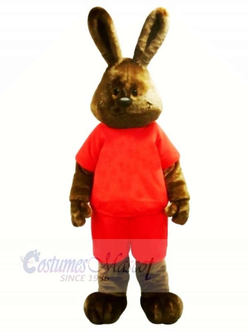 Happy Brown Rabbit Mascot Costumes Adult