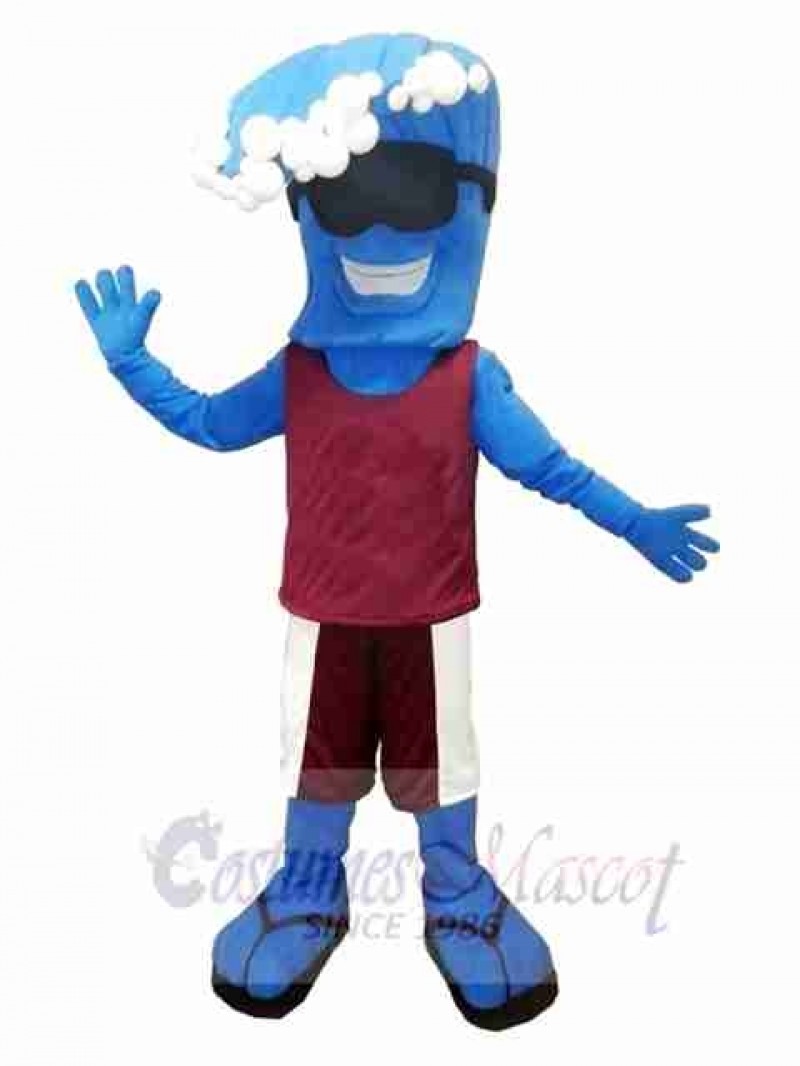 Blue Wave Mascot Costume 