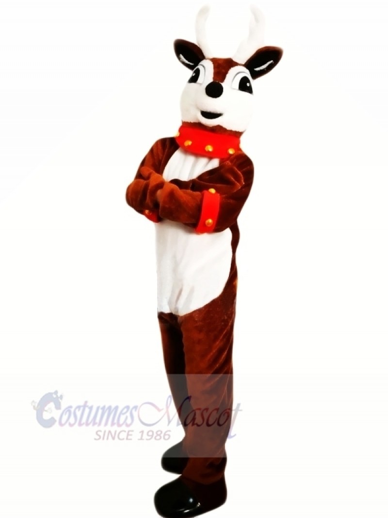 Cute Brown Reindeer Mascot Costumes Cartoon