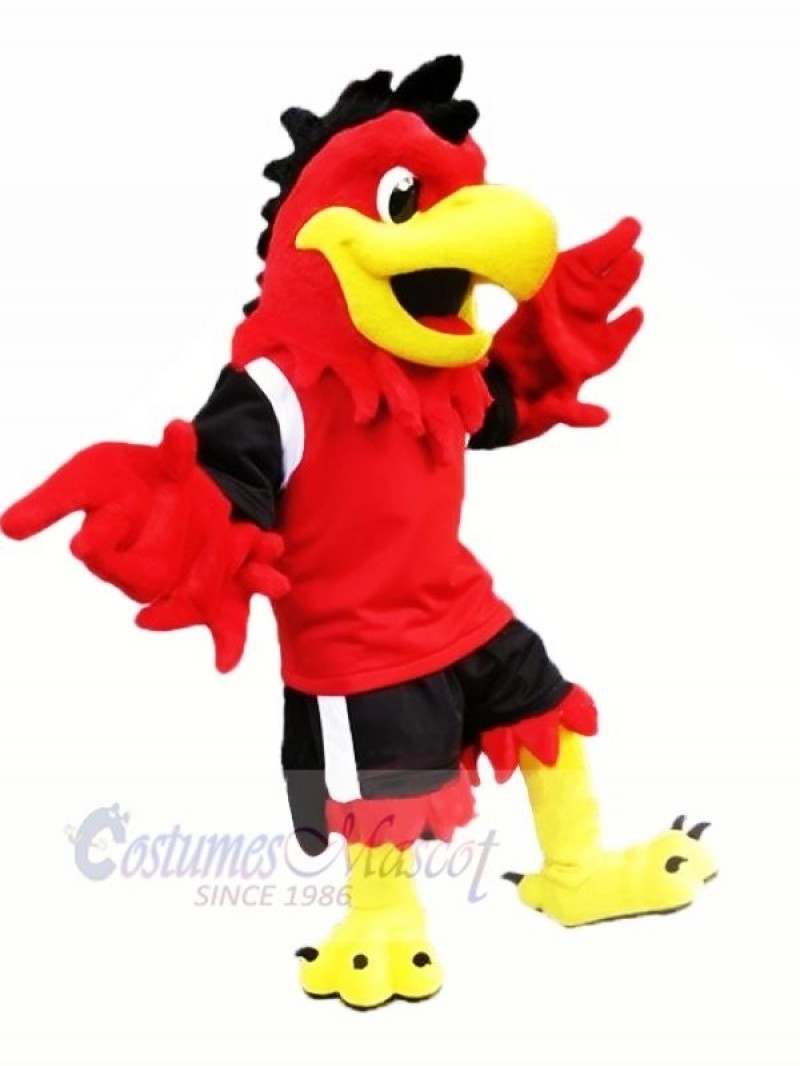 Red Cool Eagle Mascot Costumes Cartoon