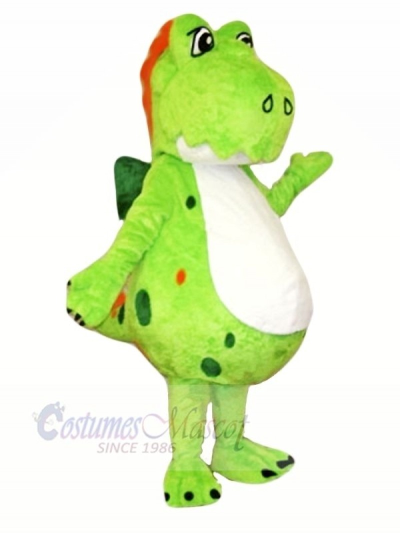 Fluffy Green Dinosaur Mascot Costumes Cheap