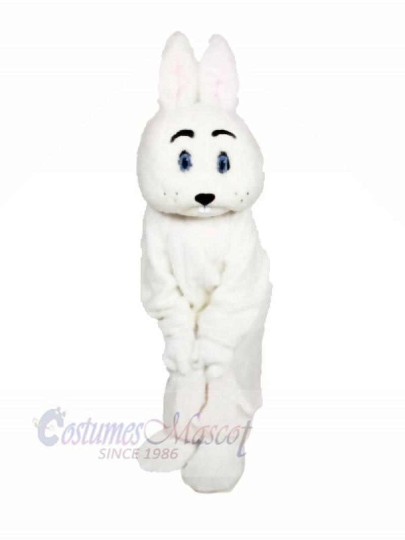 White Jumbo Bunny Mascot Costumes Cartoon	