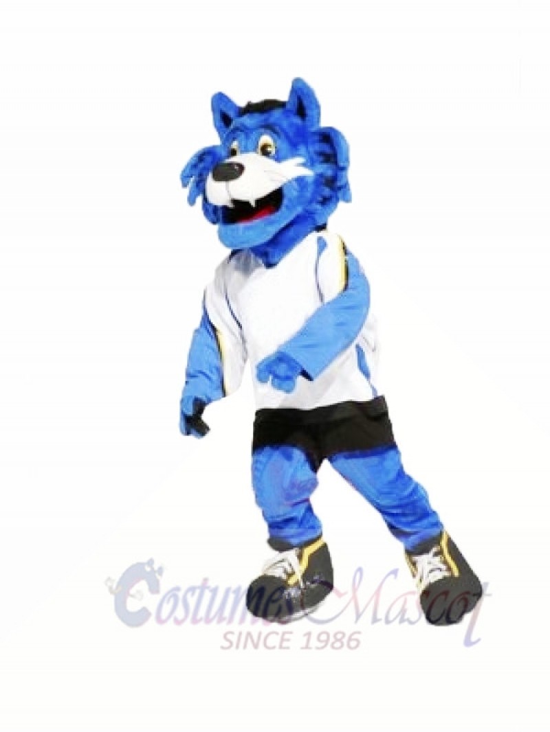 Blue Furry Tiger Mascot Costumes 