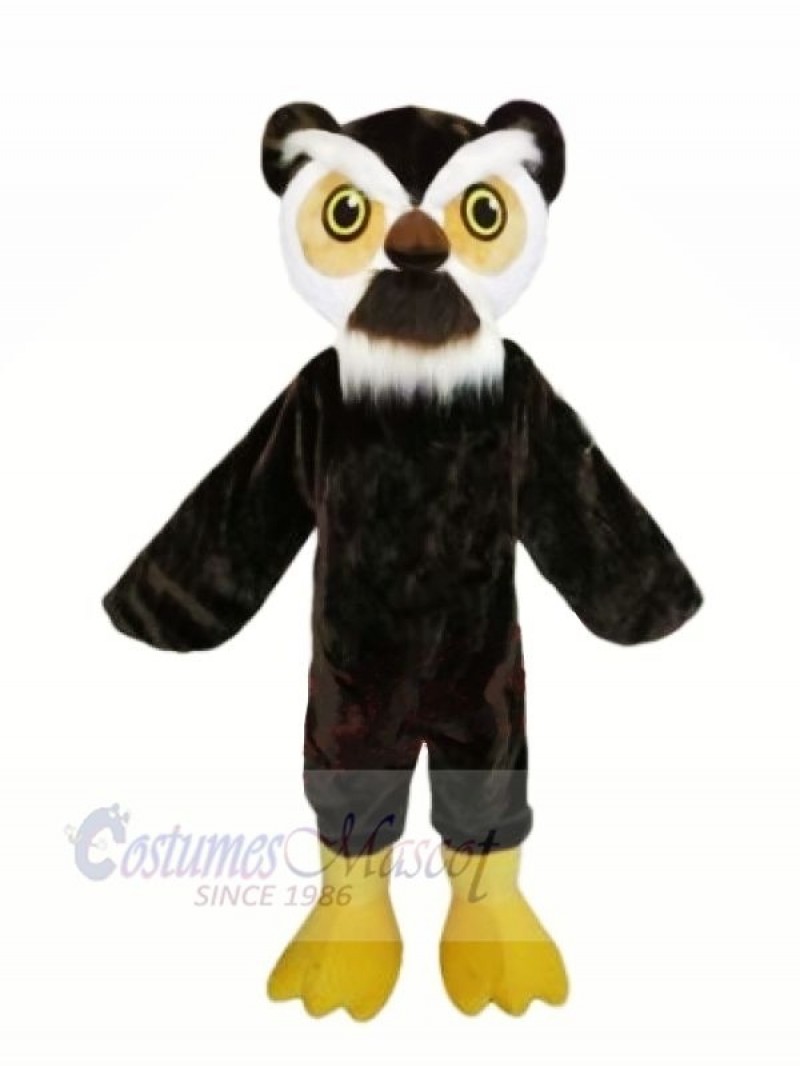 Black Owl with White Eyebrows Mascot Costumes Animal