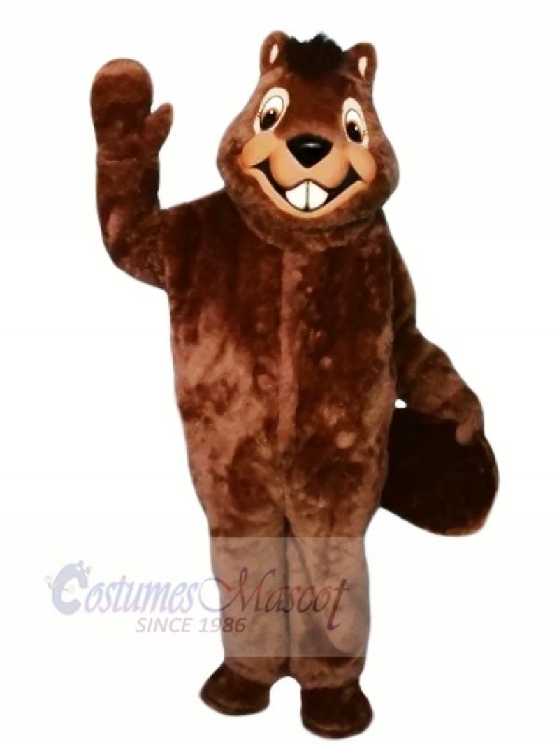 Smiling Furry Beaver Mascot Costumes Cartoon