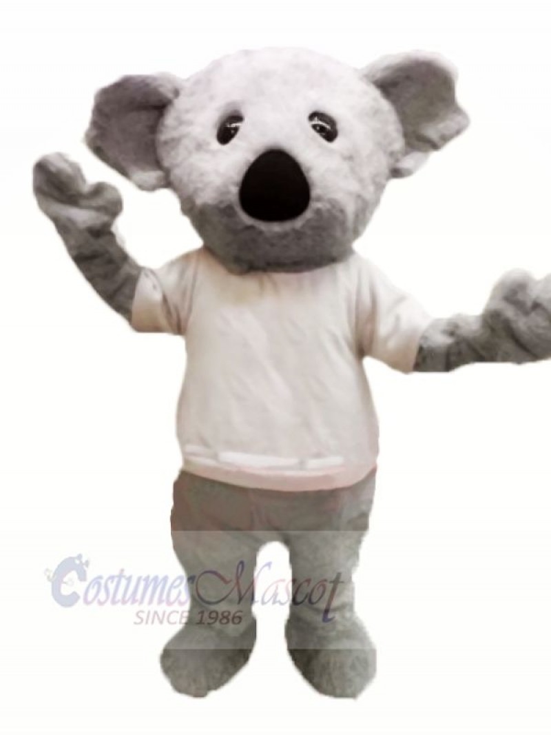 Furry Grey Koala Mascot Costumes Cartoon