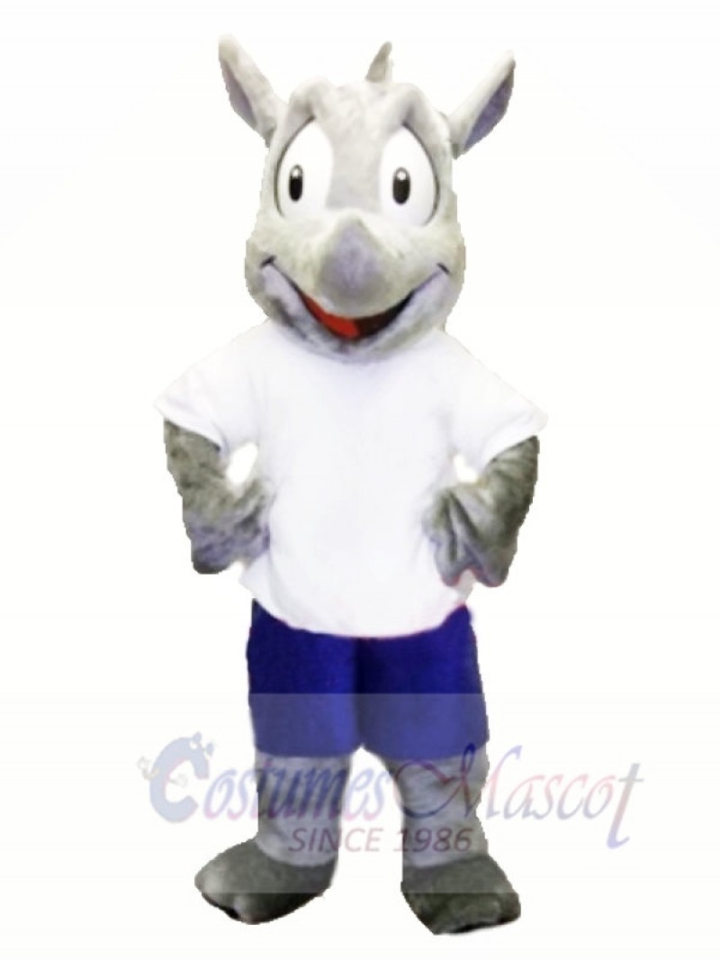 Sport Mascot Costume Robert Rhino Mascot Costume for Adult 