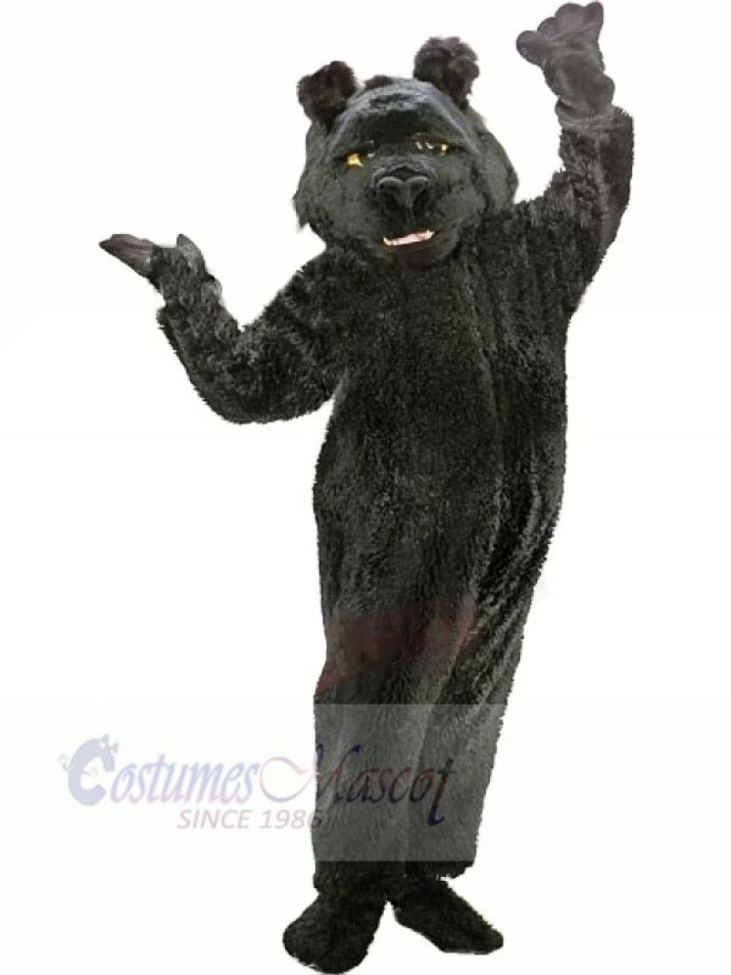 Shaggy Black Bear Mascot Costumes Cartoon