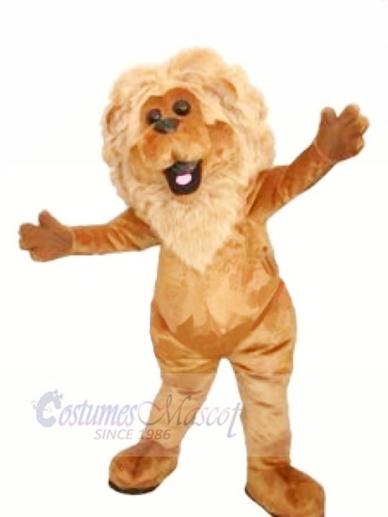 Realistic Furry Lion Mascot Costumes Cartoon