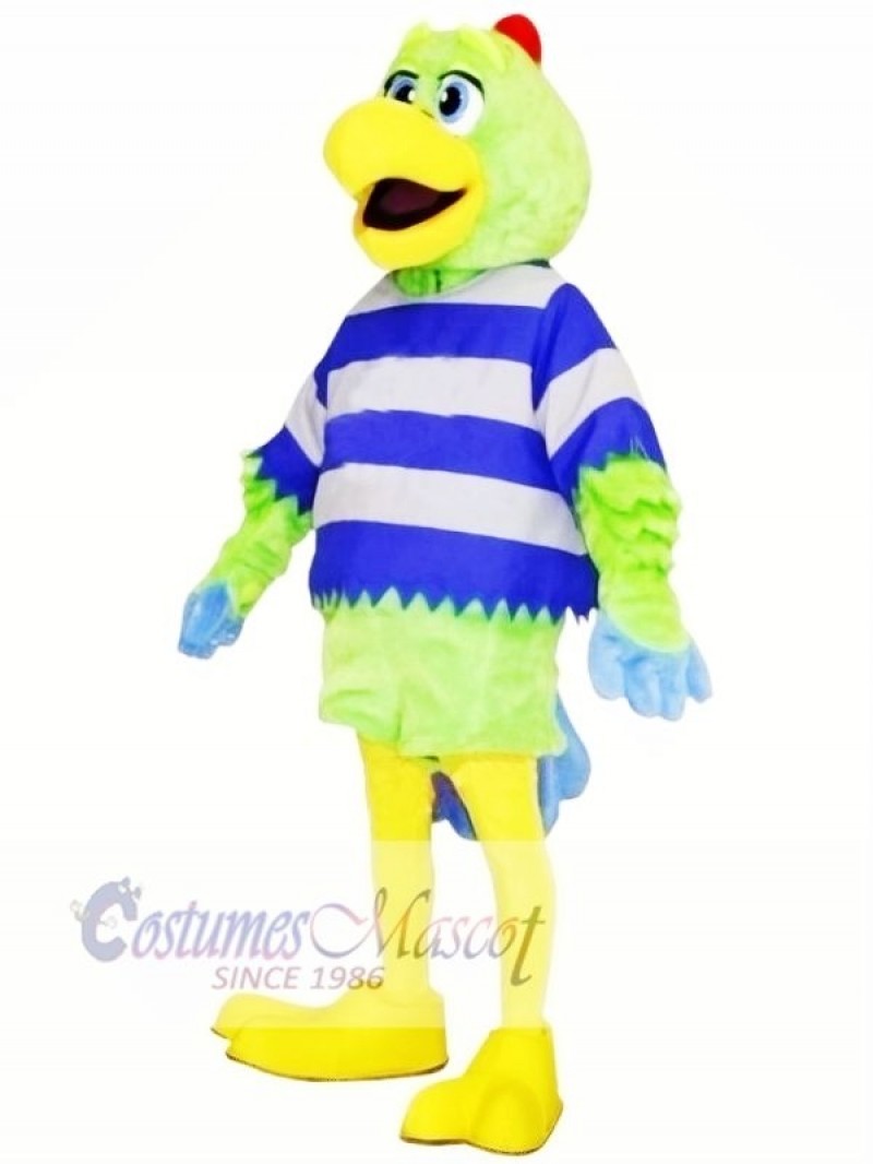 Green Parrot with Yellow Beak Mascot Costumes Animal
