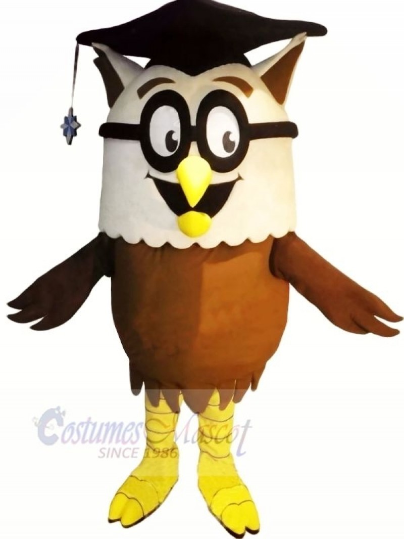 Erudite Owl with Glasses Mascot Costumes Animal	