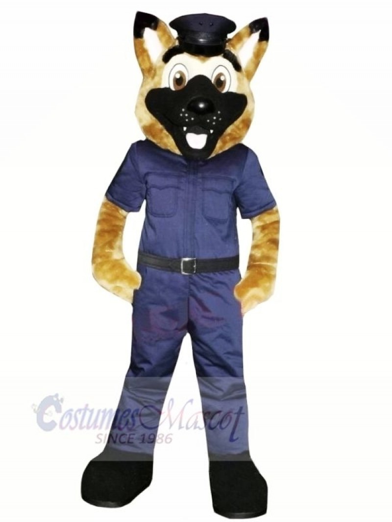 Smiling Police Dog Mascot Costumes Cartoon
