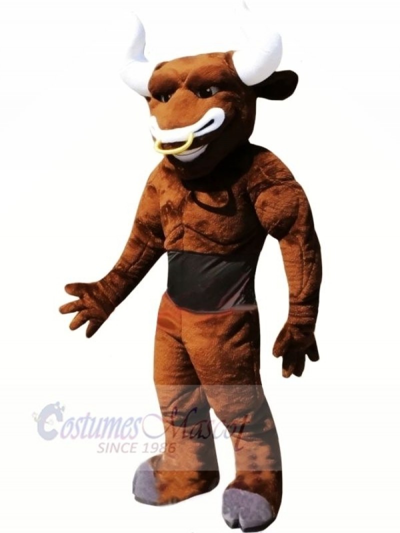 Lightweight Brown Bull Mascot Costumes Adult	