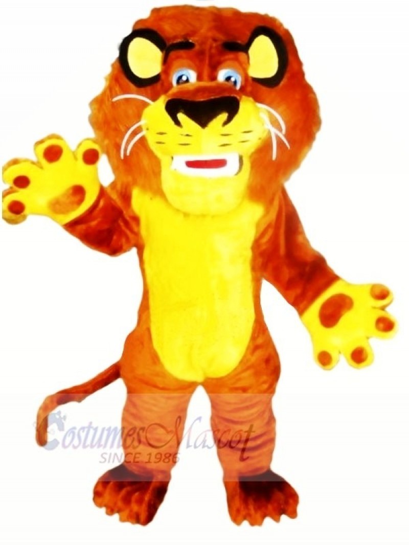 Sports Yellow Lion Mascot Costumes Cartoon