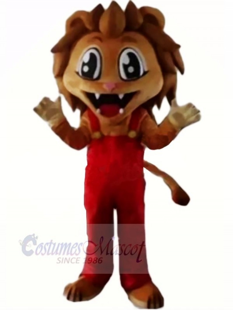 Realistic Brown Lion Mascot Costumes Cartoon