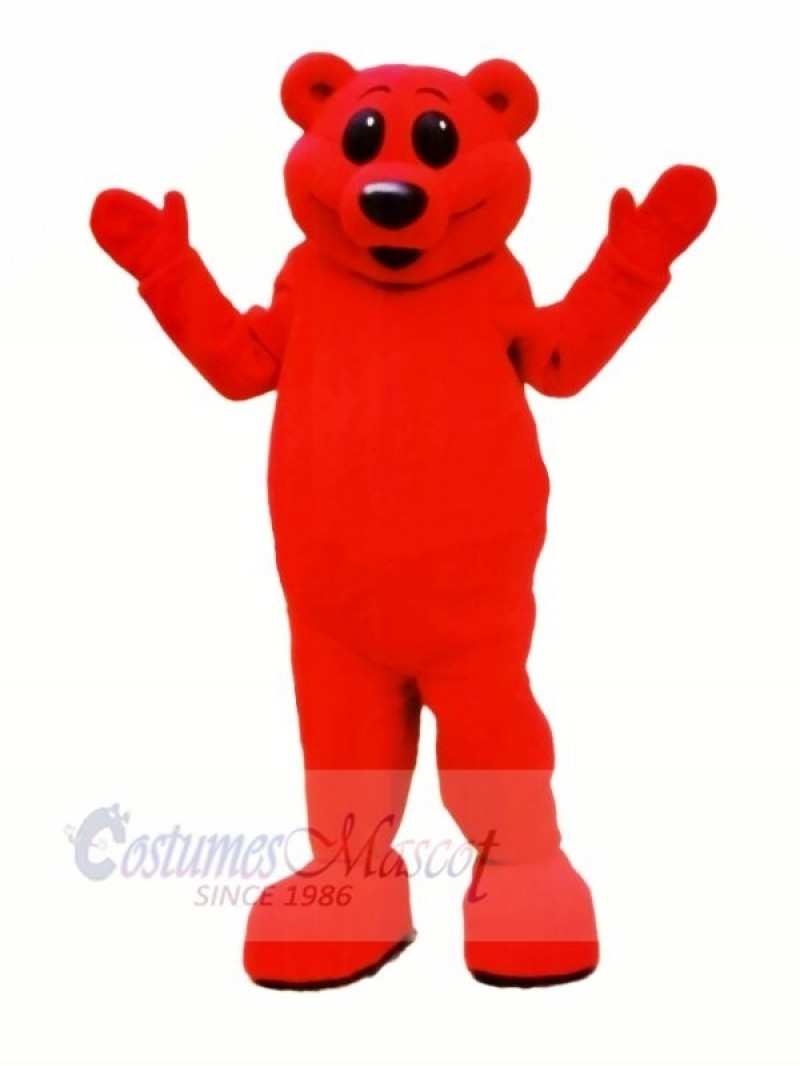 Red Lightweight Bear Mascot Costumes Cartoon