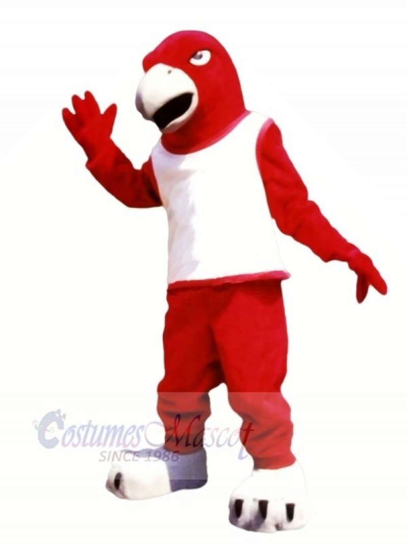 Red Falcon with White Vest Mascot Costumes