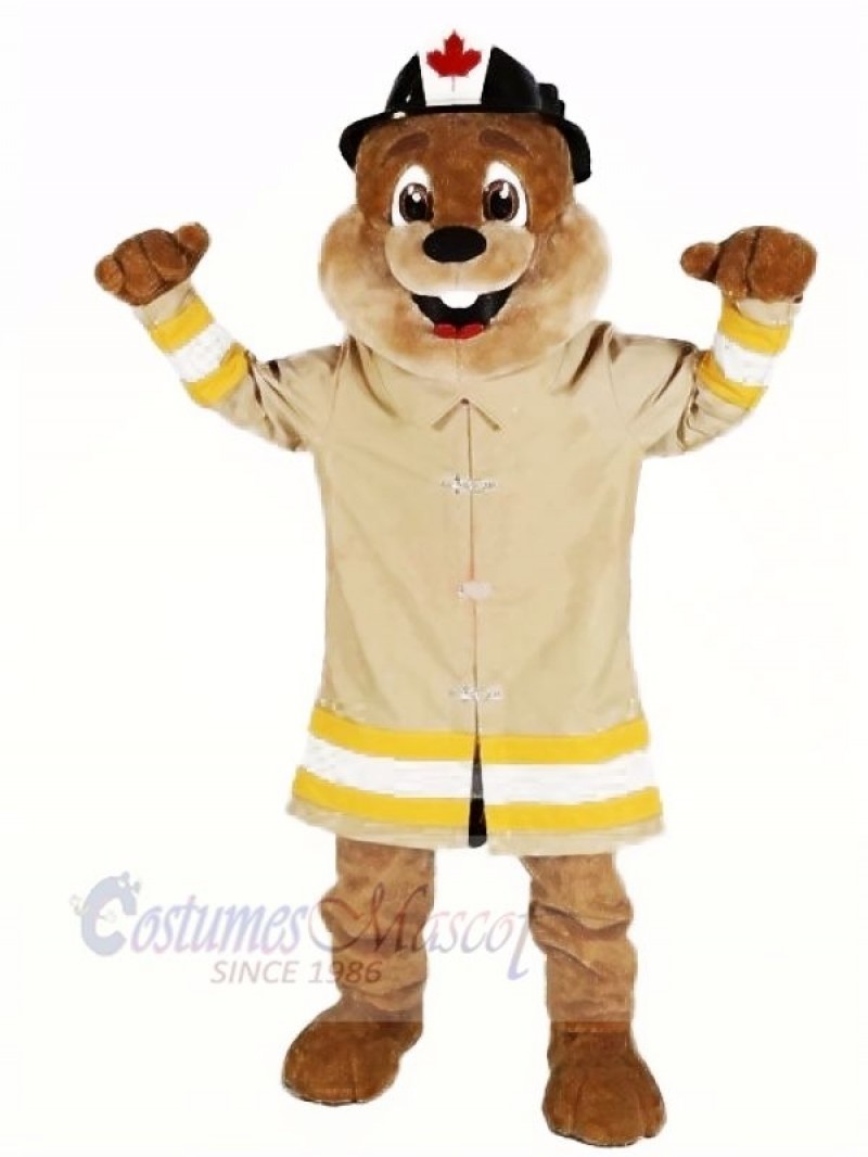 Fire Protection Beaver Mascot Costumes Cartoon