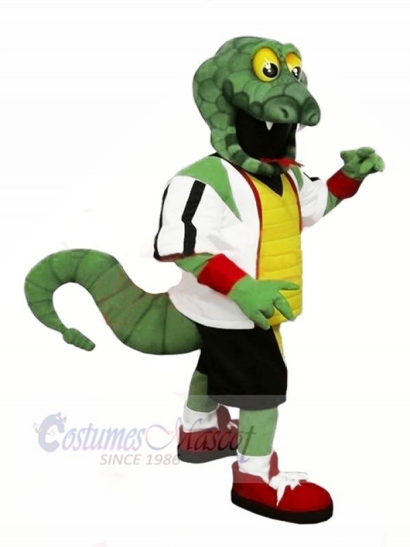 Strong Green Snake Mascot Costumes Cartoon