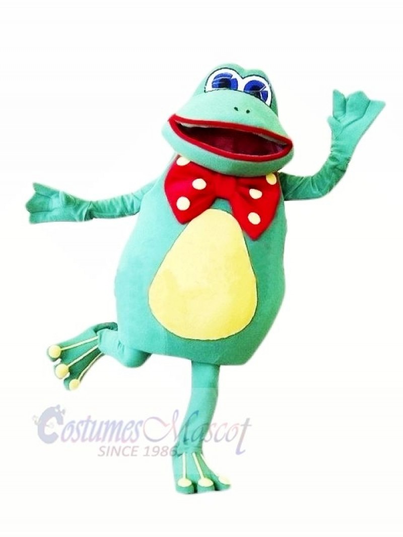 Happy Female Frog Mascot Costumes Cartoon