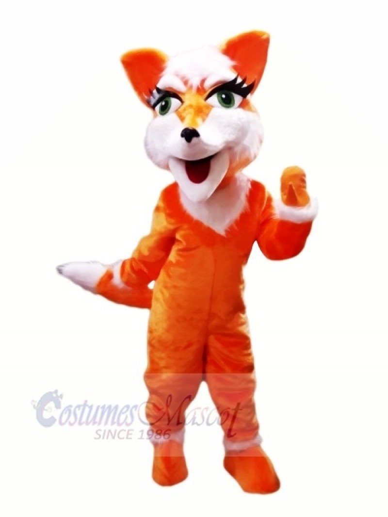 Orange Fox with Big Eyes Mascot Costumes Cheap	