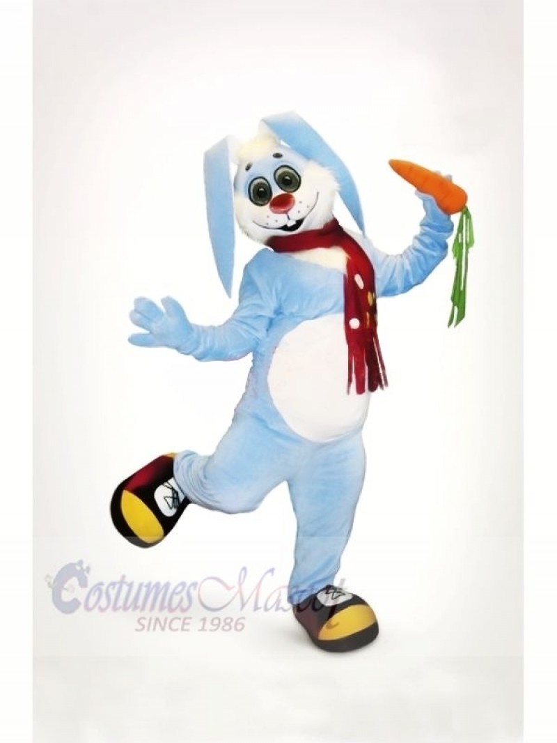 Cute Blue Rabbit Mascot Costumes Animal	