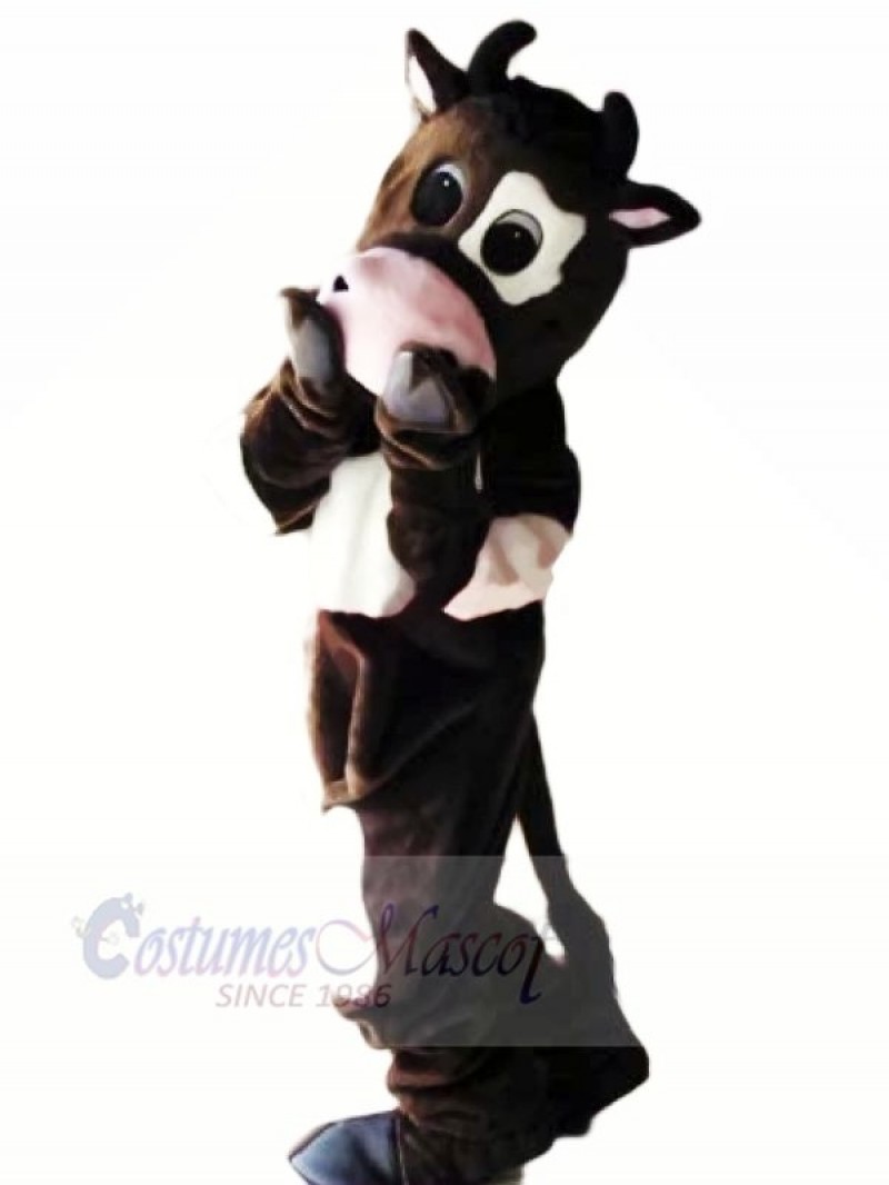 Shy Cow Mascot Costumes Cartoon