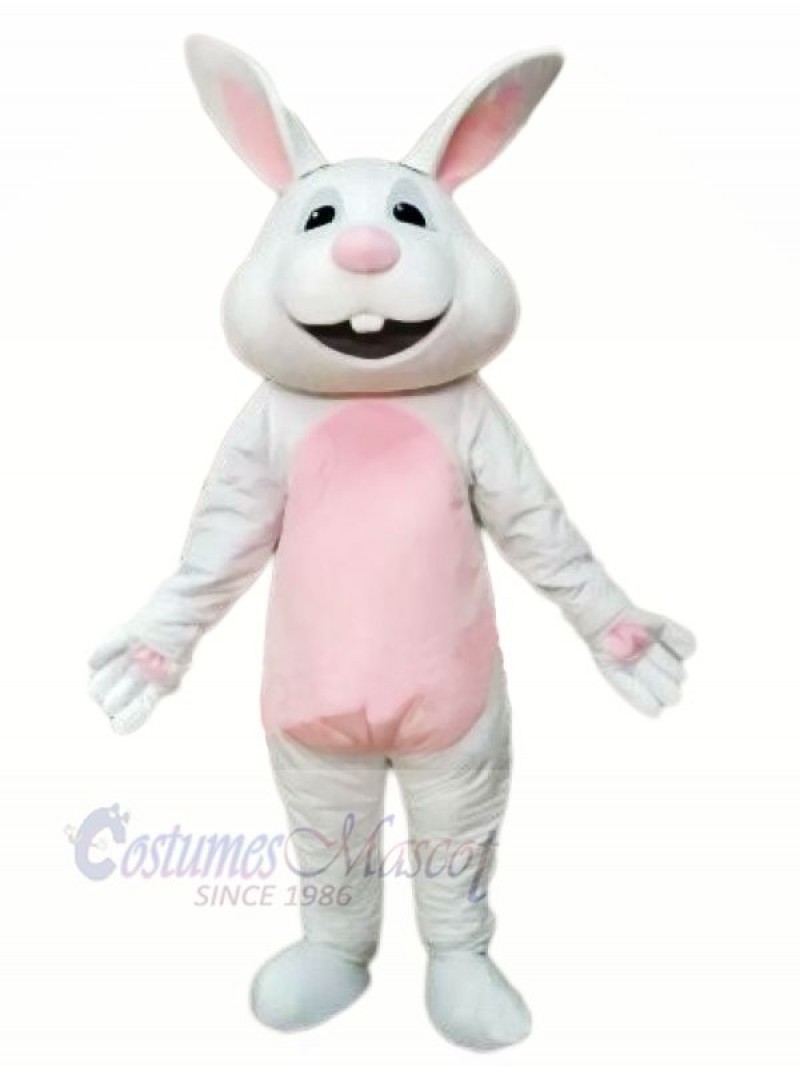 Smiling Gray Rabbit Mascot Costumes Animal