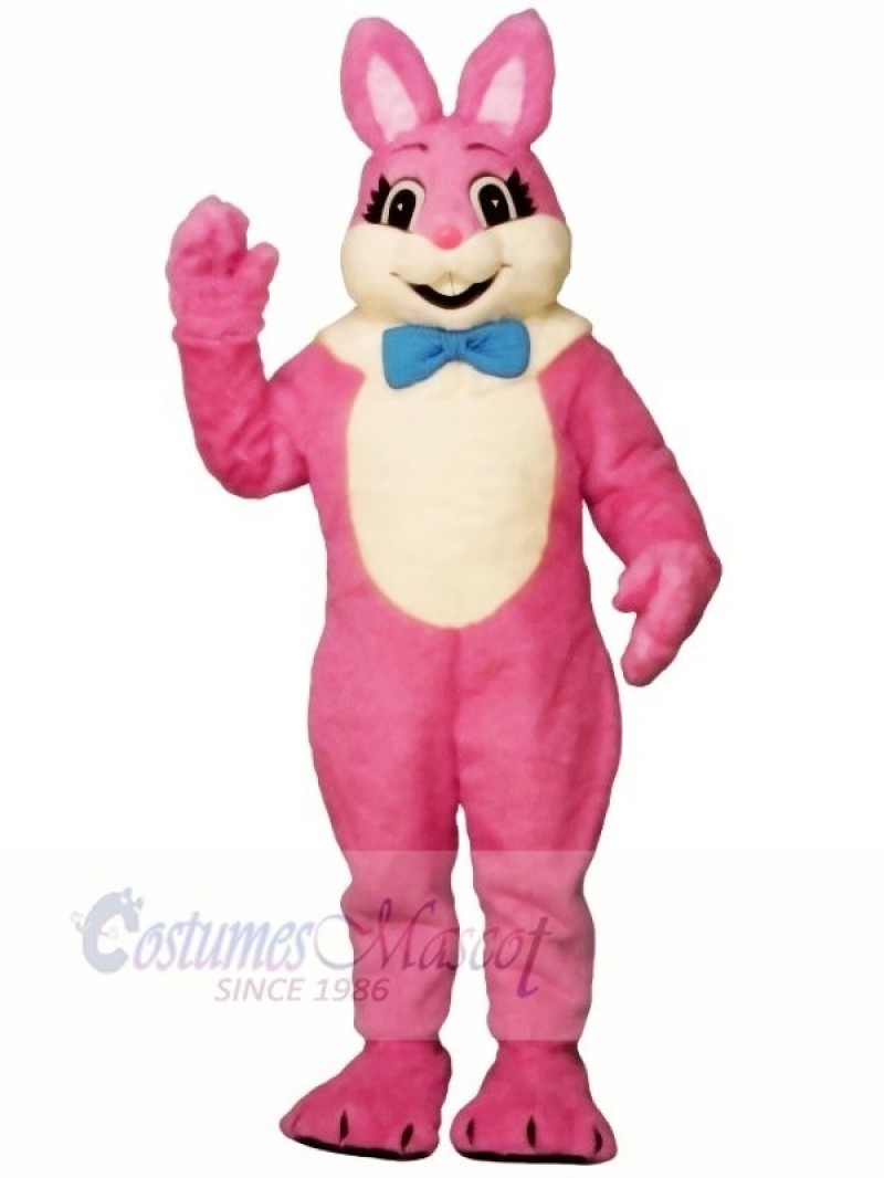 Pink Smiling Bunny Mascot Costumes Cheap