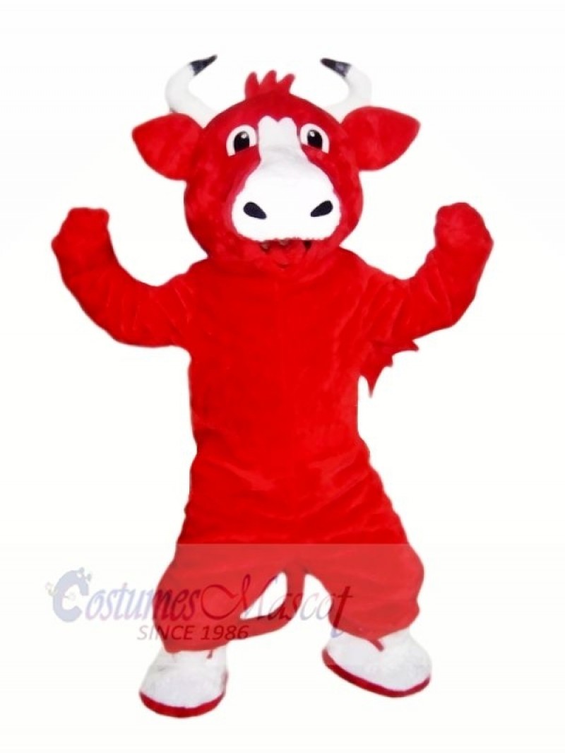 Happy Red Bull Mascot Costumes Cheap	