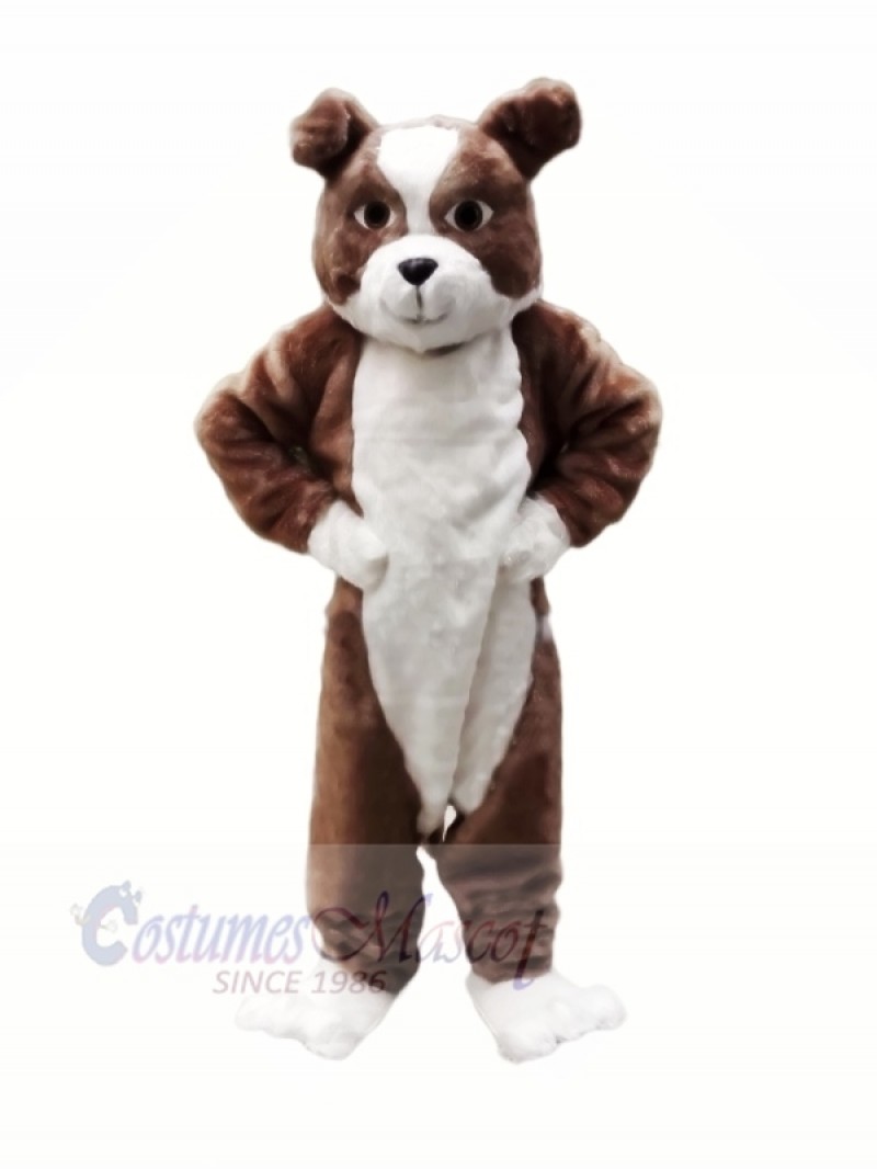 Plush Brown Bulldog Mascot Costumes Cartoon