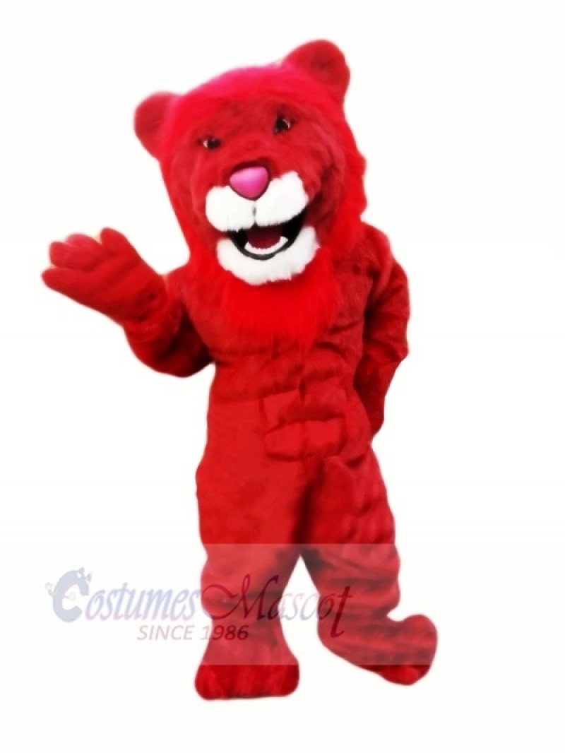 Power Red Lion Mascot Costumes Cartoon