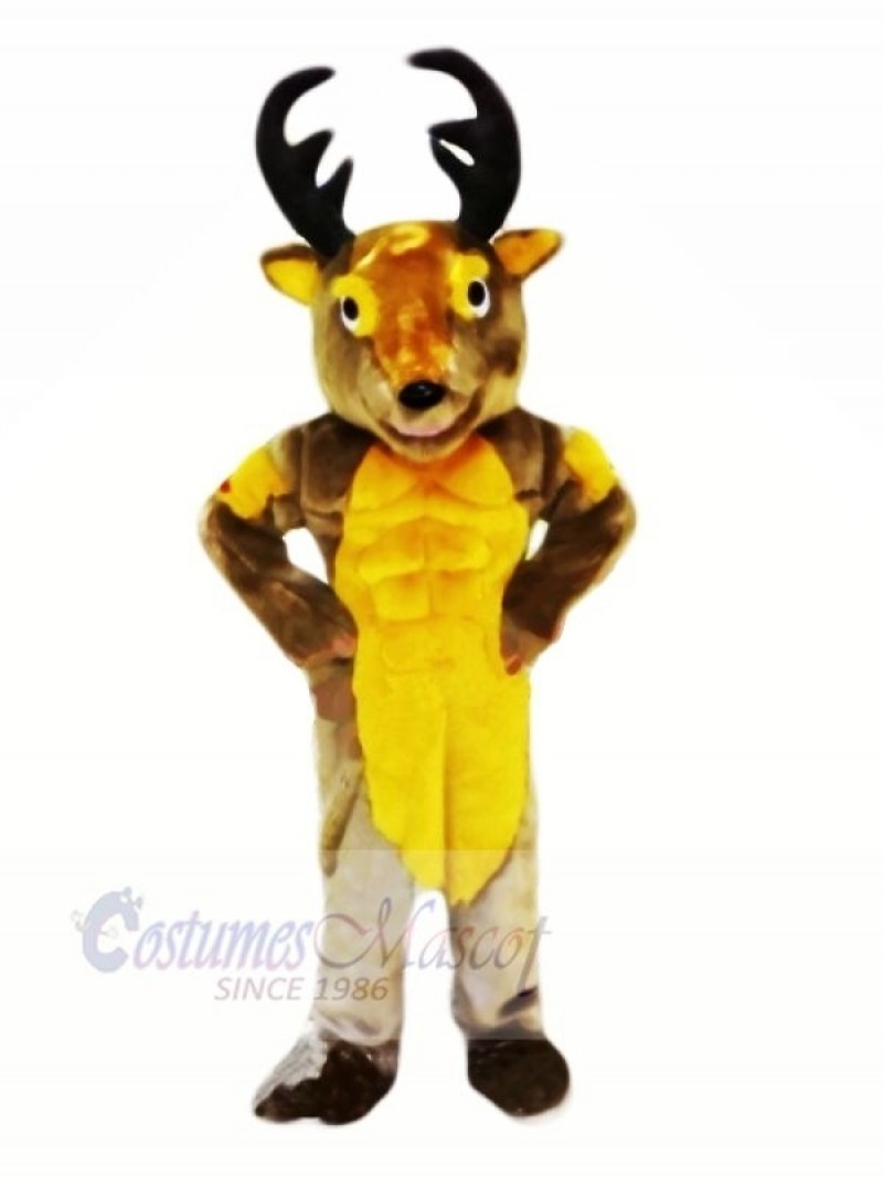 Power Muscular Deer Mascot Costumes Cartoon