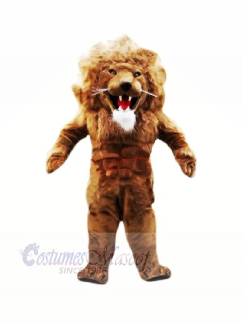 Fierce Muscular Lion Mascot Costumes	