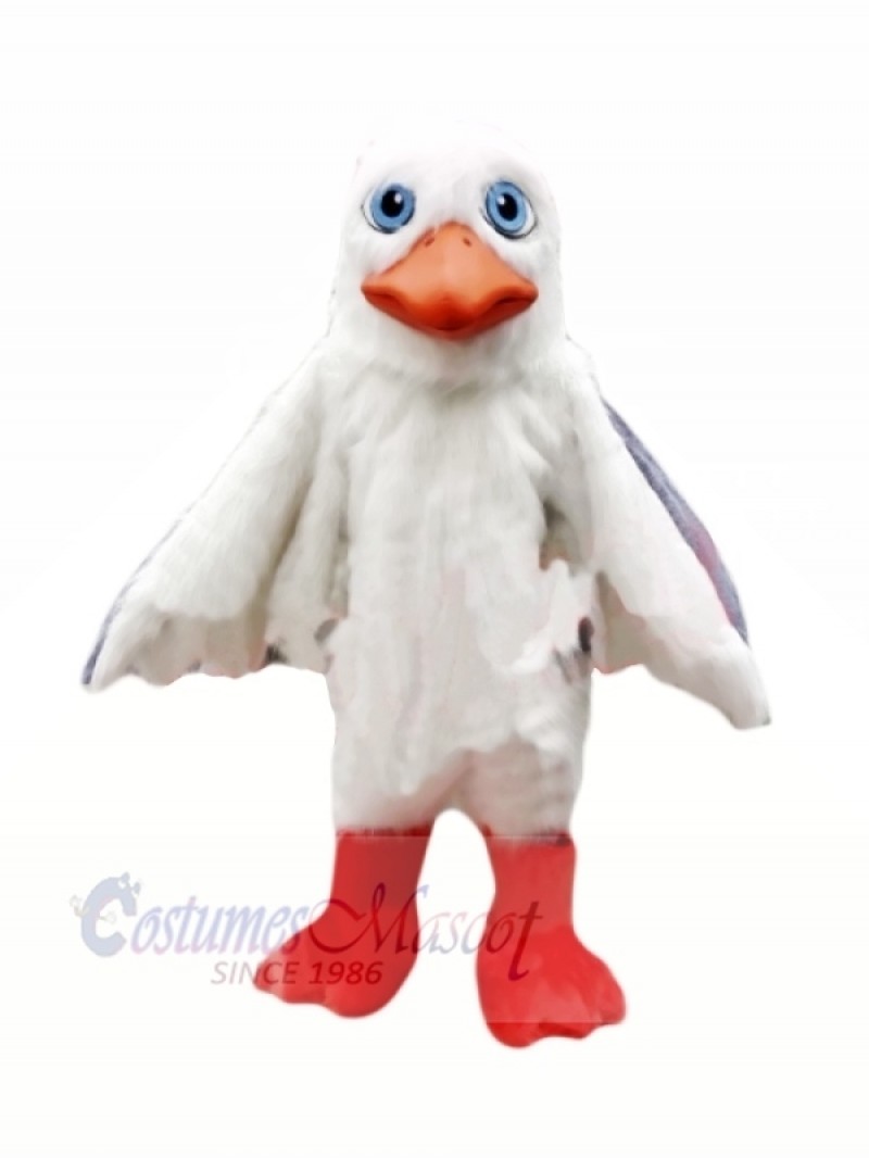 Seagull in Blue Eyes Mascot Costumes Cartoon