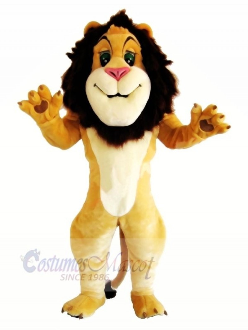 Happy Smiling Lion Mascot Costumes Cartoon