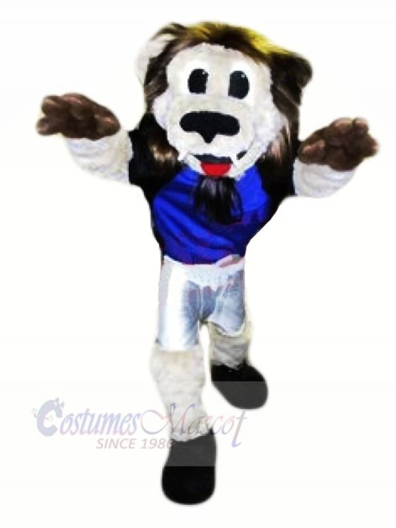 Grey Lion Mascot Costumes Adult