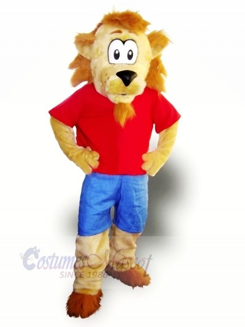 Funny Lion with Big Eyes Mascot Costumes Cartoon	