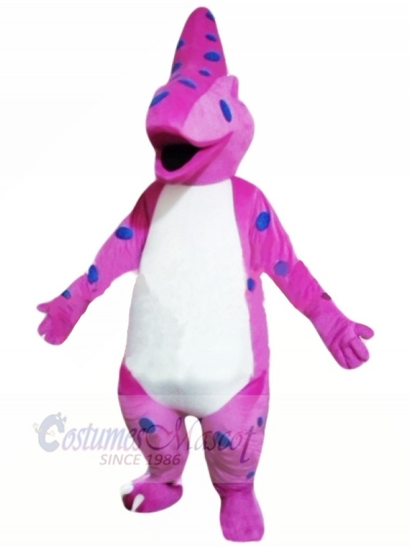 Purple Dinosaur Mascot Costume cartoon