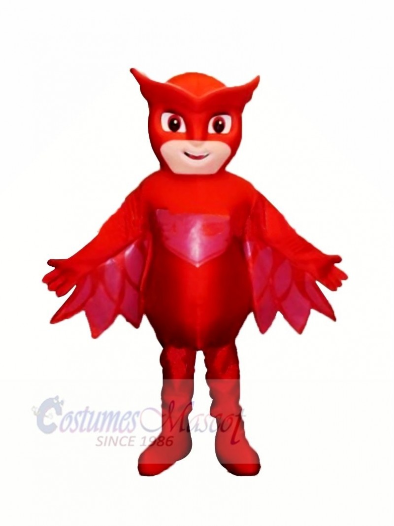 Heroe Boy with Red Masks Mascot Costume Cartoon