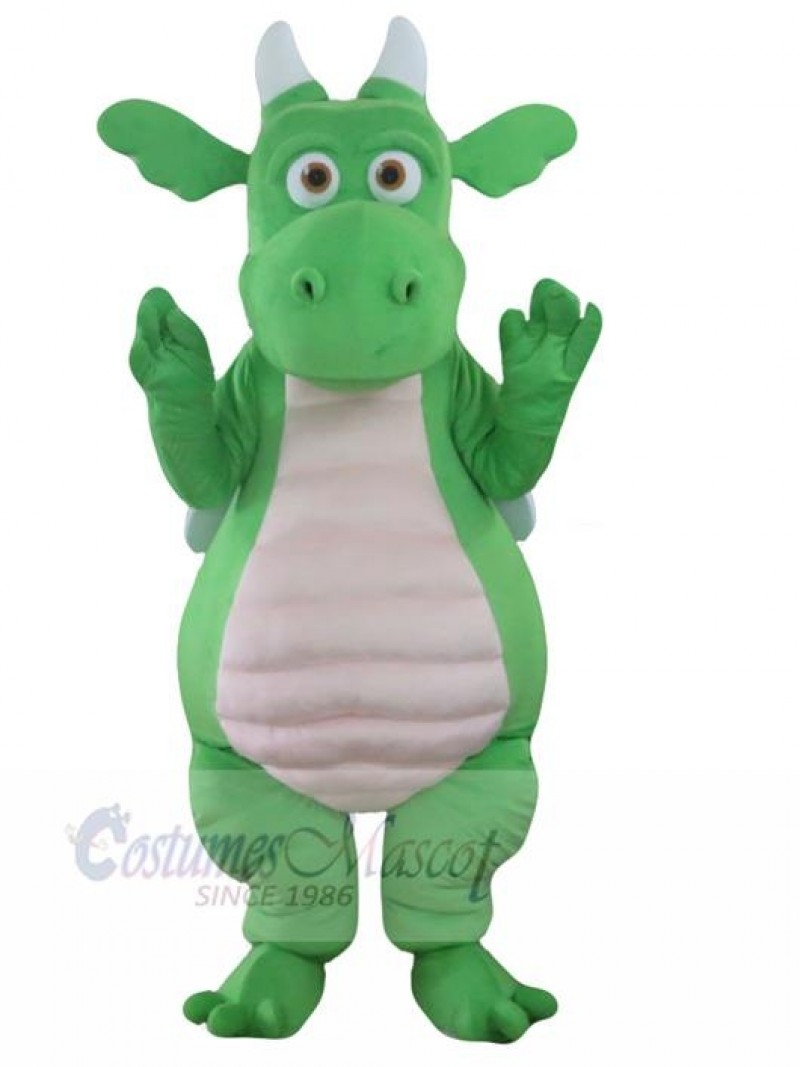 Green Adult Dragon Mascot Costume