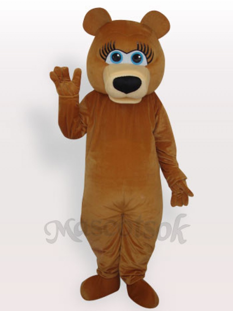 Bear Short Plush Adult Mascot Costume