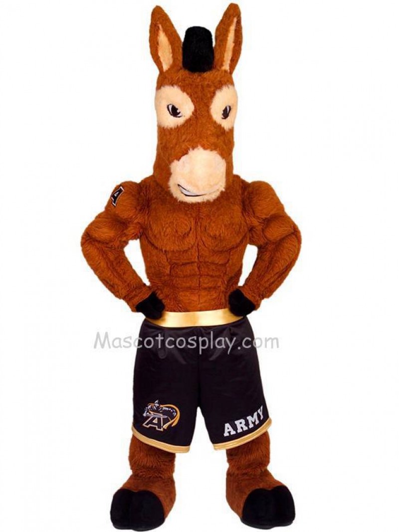 Black Jack Mule Mascot Character Costume Fancy Dress Outfit