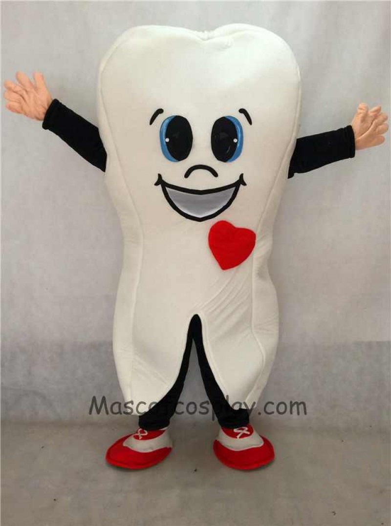 High Quality Cute White Tooth for Dentist Clinic Adult Mascot Costume