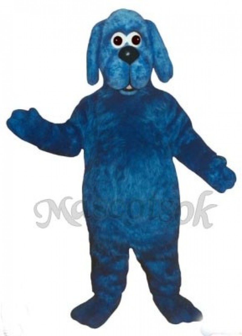 Cute Old Blue Dog Mascot Costume