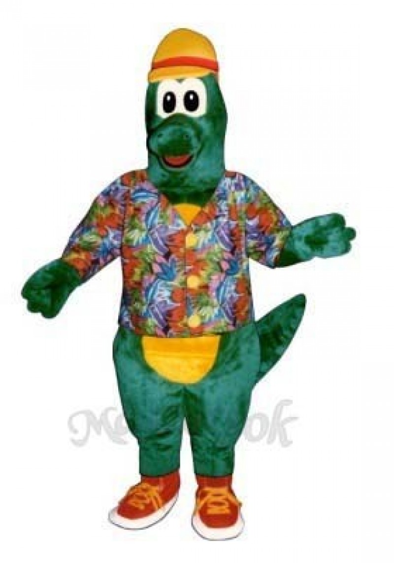 Al Gator with Hat, Shirt & Tennis Shoes Mascot Costume