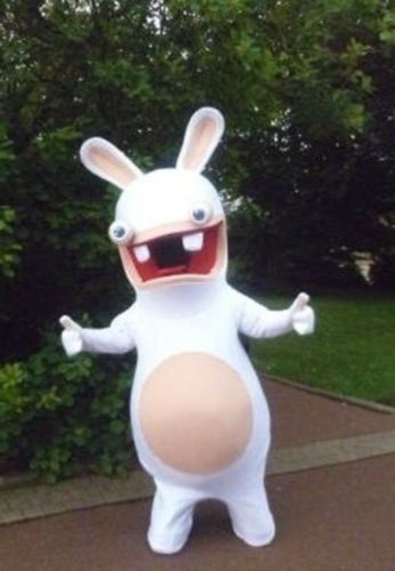 Rayman Raving Rabbit Easter Bunny Mascot Costume Cosplay